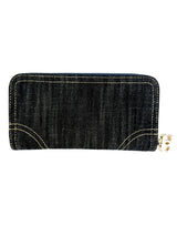 Chanel Denim Vintage Zip Around Wallet