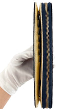 Chanel Denim Vintage Zip Around Wallet