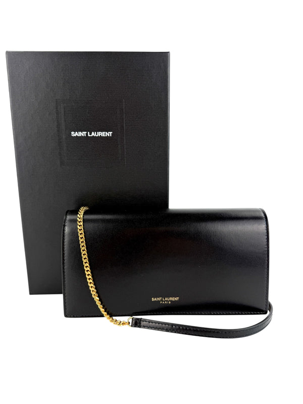 Saint Laurent Black Mini Paris Wallet On Chain
