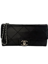 Chanel Ultimate Stitch Wallet on Chain Quilted Lambskin East West Black