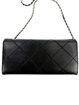 Chanel Ultimate Stitch Wallet on Chain Quilted Lambskin East West Black