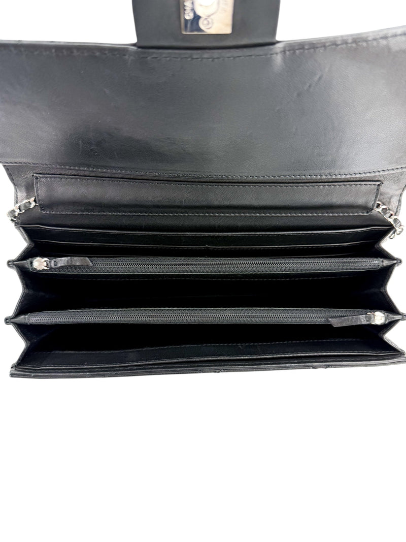 Chanel Ultimate Stitch Wallet on Chain Quilted Lambskin East West Black