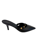 Versace Medusa Black Leather Mule Sandals Size 37.5