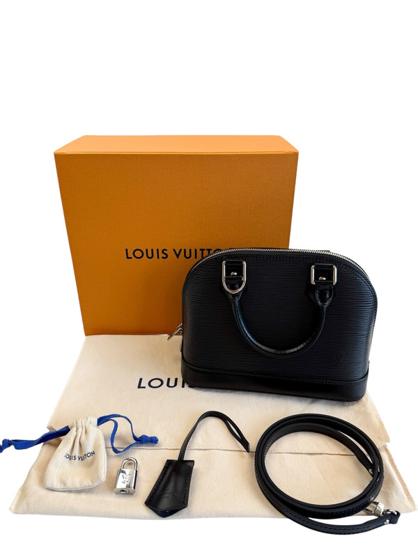 Louis Vuitton Alma BB Black Epi Leather (Full Set)