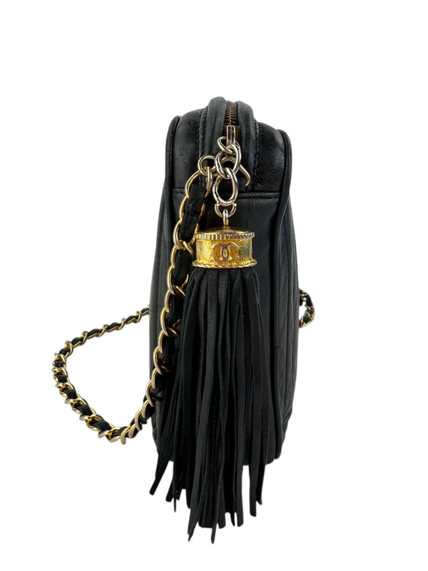 Chanel Black CC Tassel Camera Bag