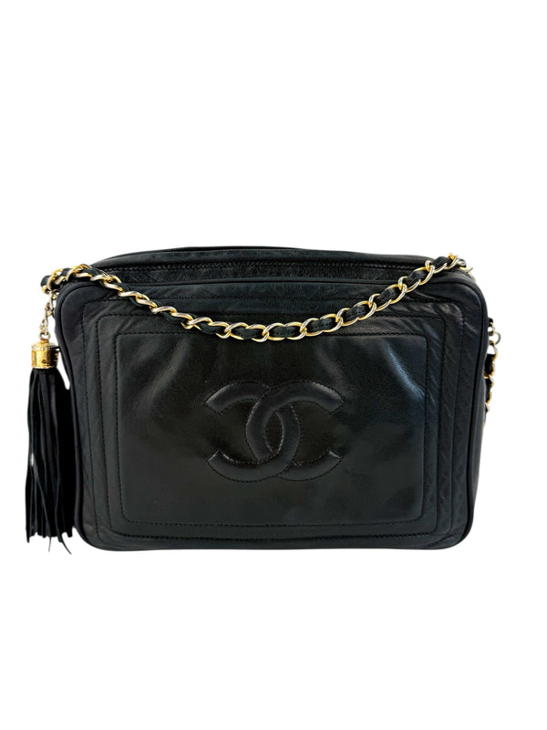 Chanel Black CC Tassel Camera Bag