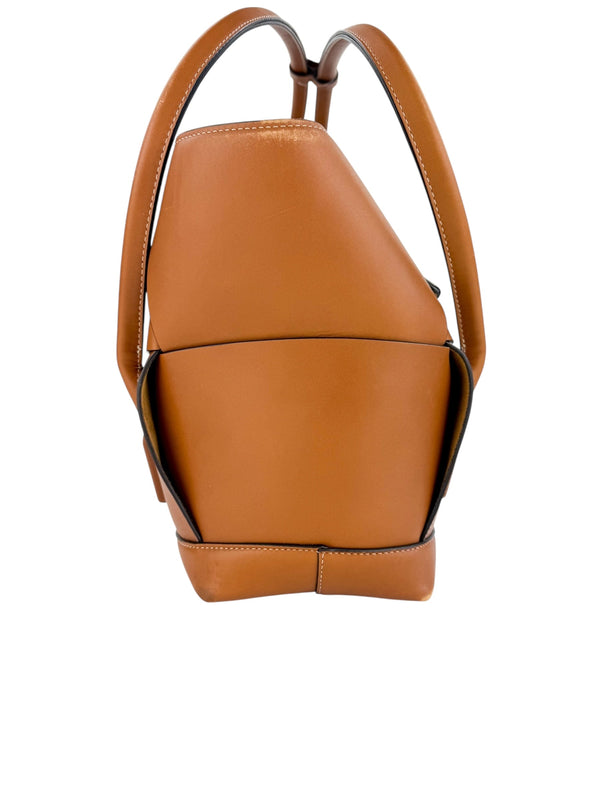 Bottega Veneta French Calfskin Maxi Intrecciato Medium Arco Caramel