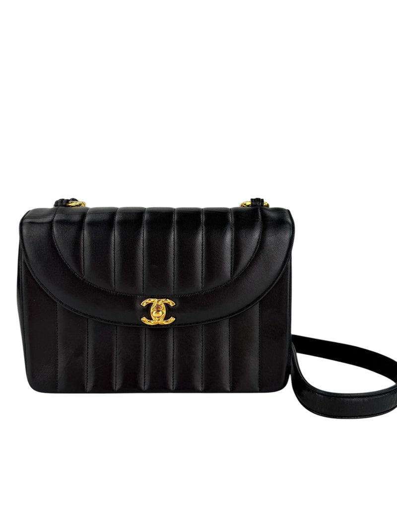 Chanel Black Vertical Quilted Handle Bag