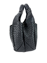 Bottega Veneta Black Intrecciato Campana Hobo