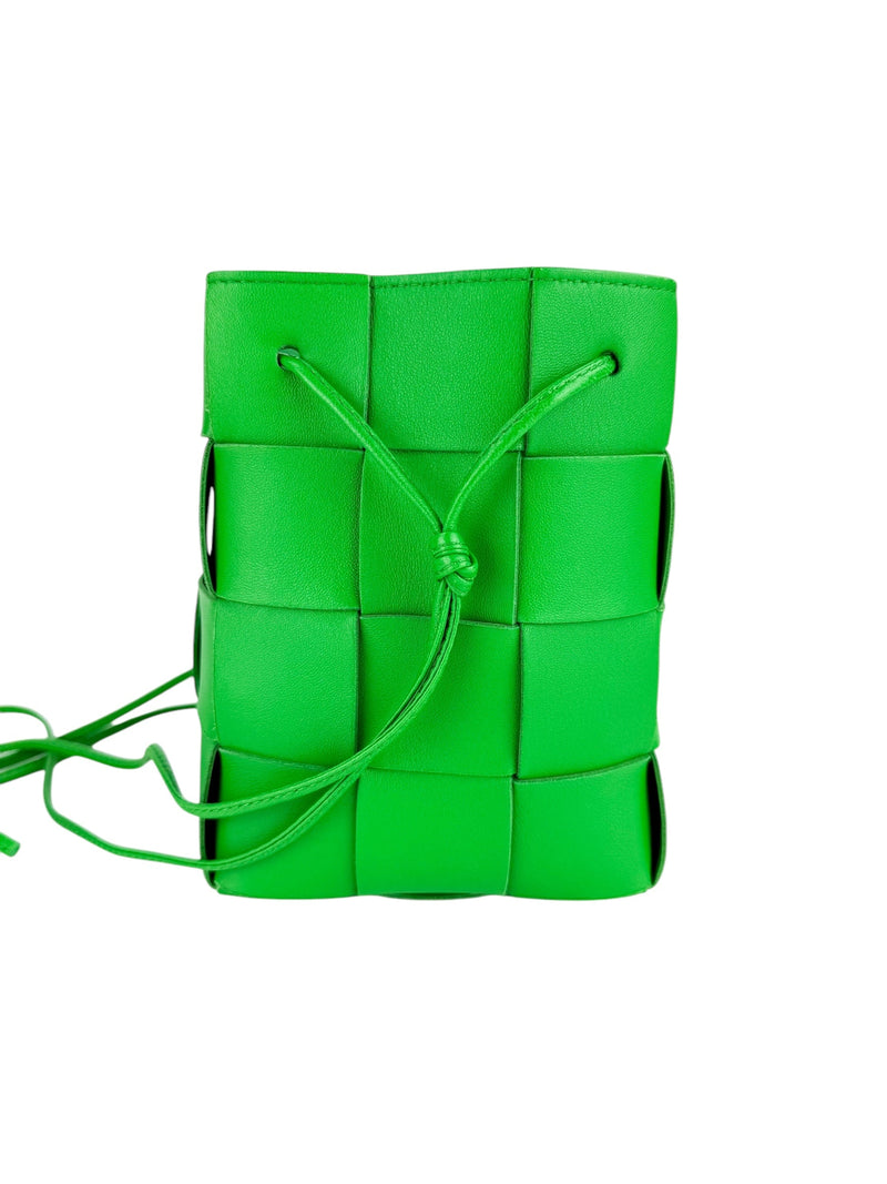 Bottega Veneta Green Intrecciato Cassette Crossbody