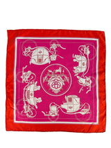 Hermes Pink and Orange Ex Libris Scarf