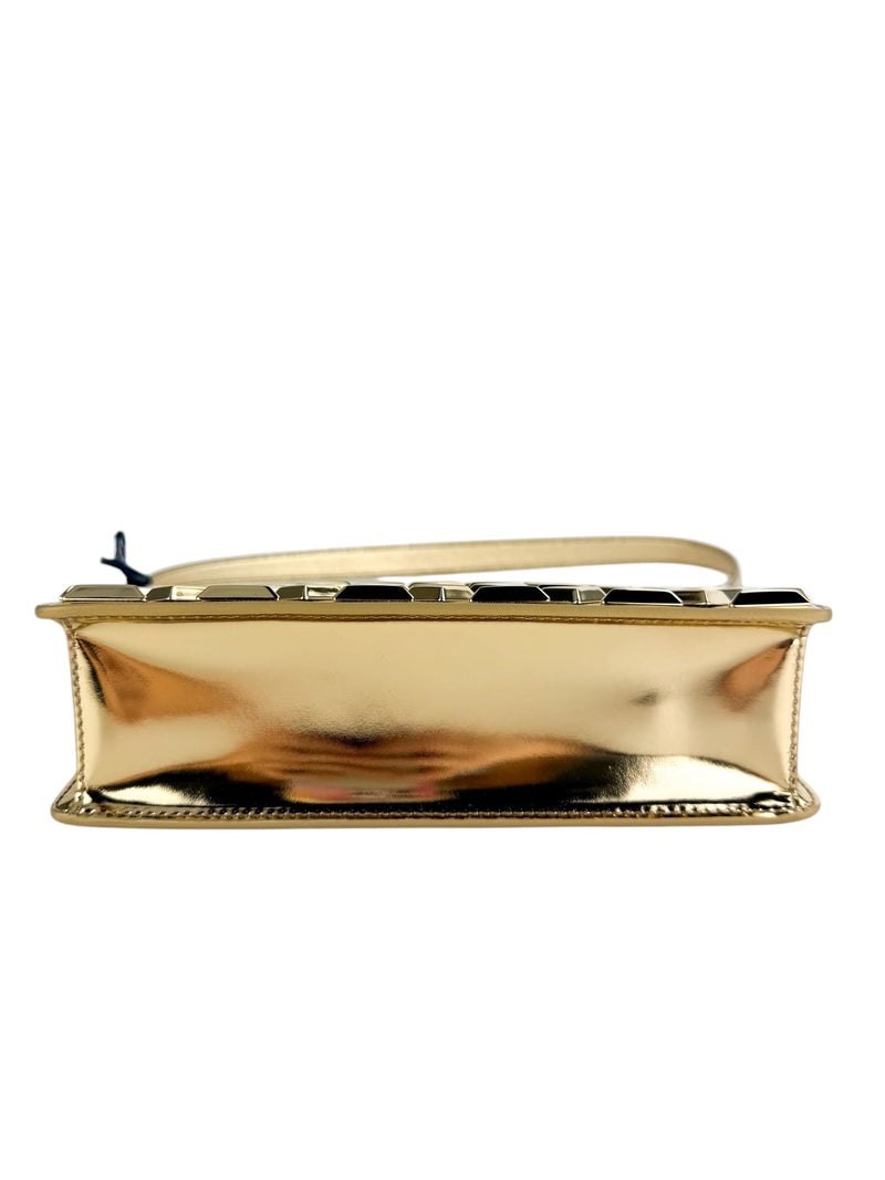 Prada Spazzolato Studded Mini Shoulder Bag