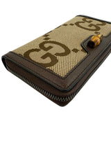 Gucci Jumbo Monogram Diana Zip Around Wallet