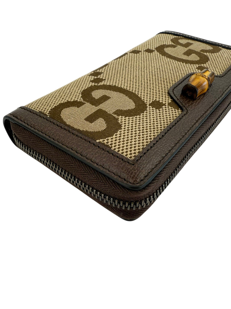 Gucci Jumbo Monogram Diana Zip Around Wallet