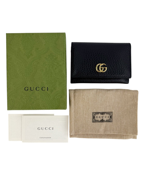 Gucci Marmont Black Leather Card Case
