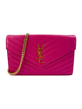 Saint Laurent Leather Envelope Chain Wallet