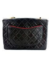 Chanel Vintage Single Flap Black Quilted Lambskin Handbag