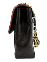 Chanel Vintage Single Flap Black Quilted Lambskin Handbag