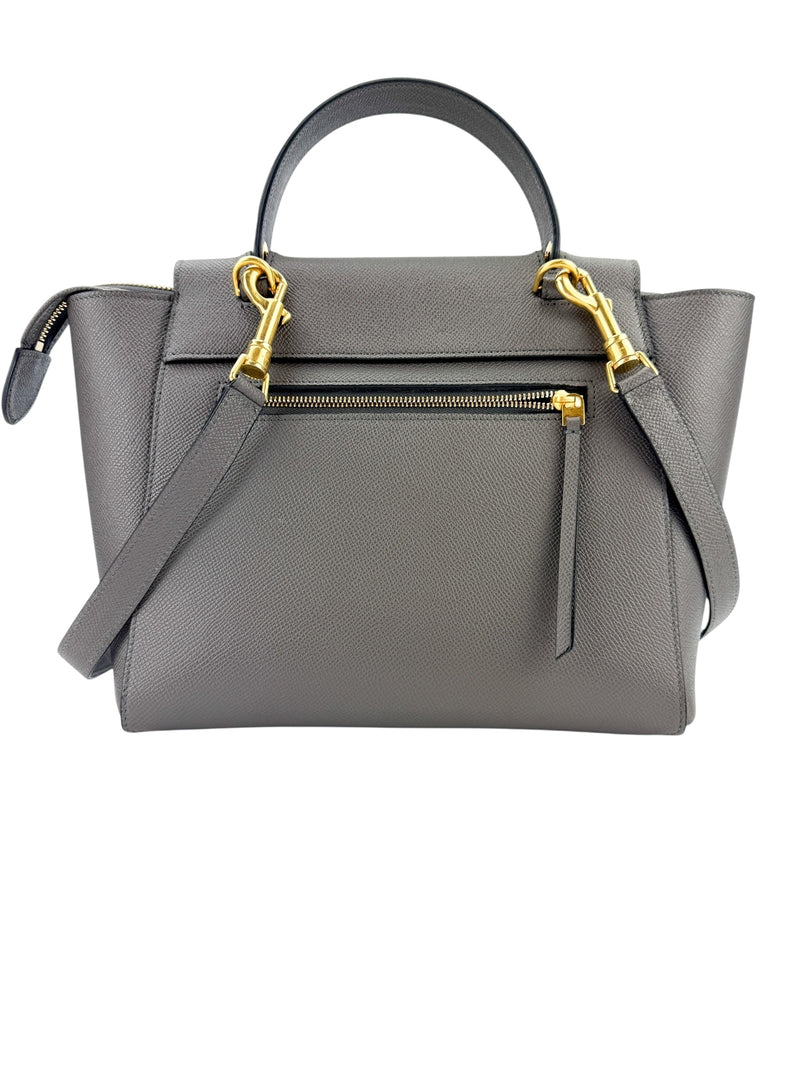 Celine Grained Calfskin Mini Belt Bag Grey