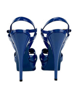 Saint Laurent Royal Blue Tribute Platform Heels Size 36.5