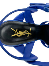 Saint Laurent Royal Blue Tribute Platform Heels Size 36.5
