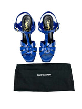 Saint Laurent Royal Blue Tribute Platform Heels Size 36.5