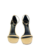 Saint Laurent Beige Patent Amber Sandal Heels Size 36