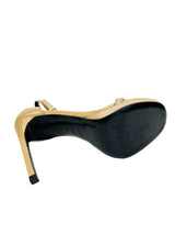 Saint Laurent Beige Patent Amber Sandal Heels Size 36