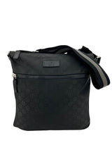 Gucci Black GG Nylon Messenger Bag