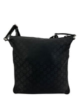 Gucci Black GG Nylon Messenger Bag