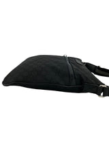 Gucci Black GG Nylon Messenger Bag