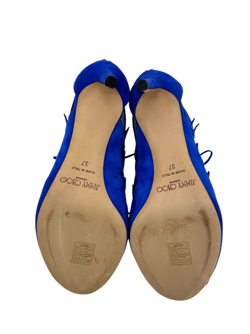 Jimmy choo blue suede pumps sales