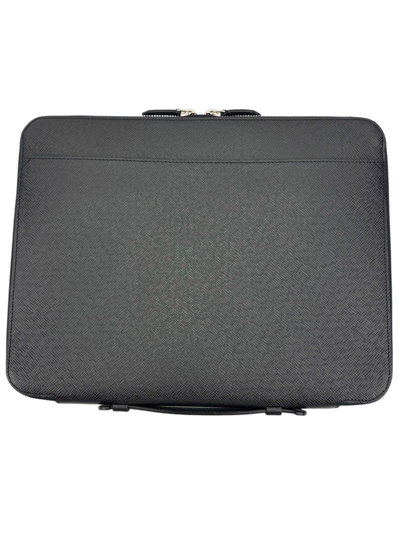 Louis Vuitton Black Taiga Vladimir Business Portfolio Briefcase