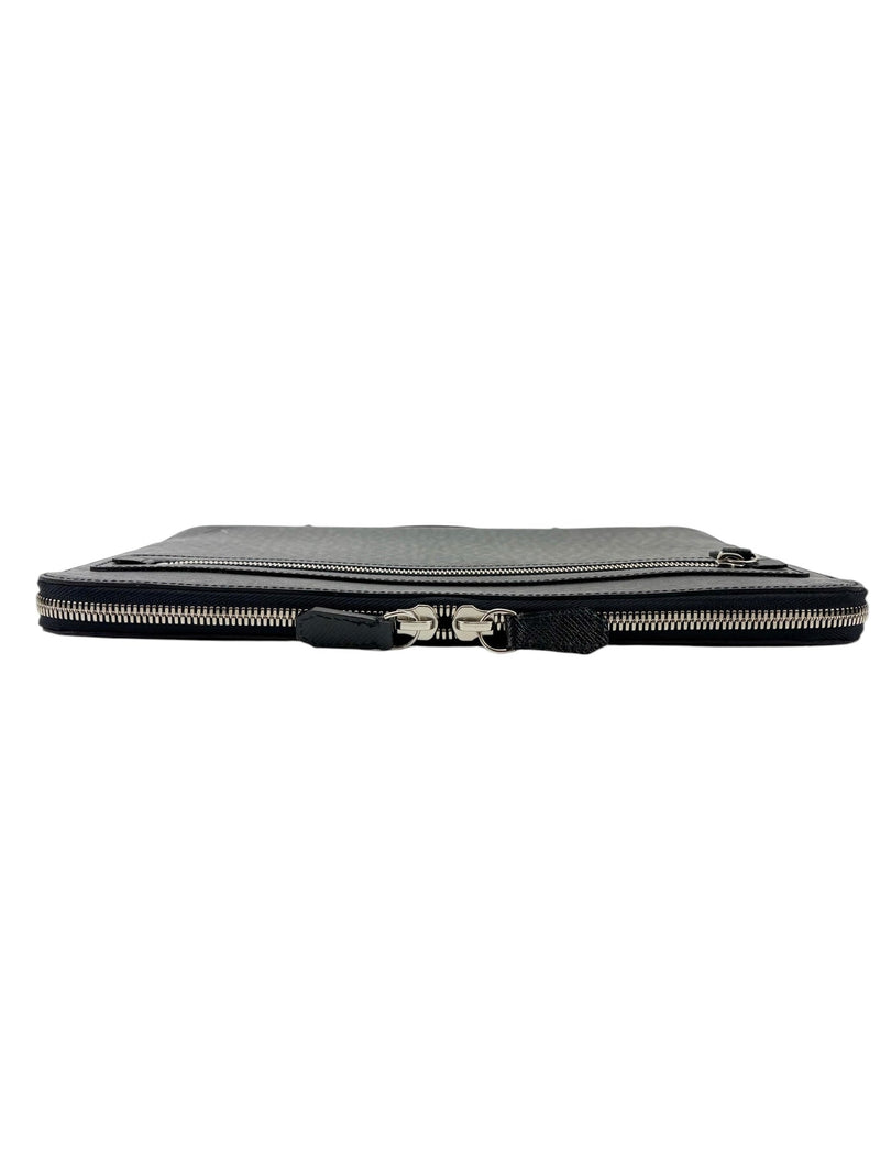 Louis Vuitton Black Taiga Vladimir Business Portfolio Briefcase