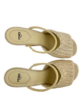 Fendi Cream Raffia First Heels (FULL SET)