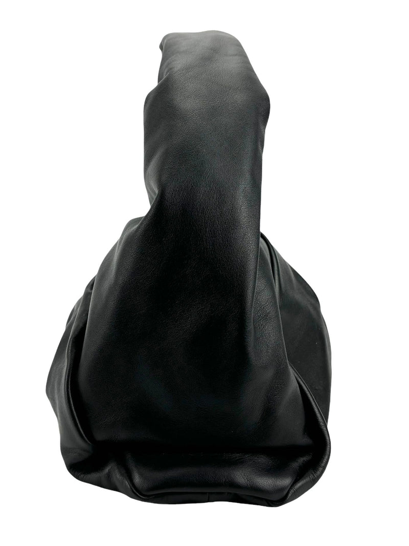 Bottega Veneta Small Black Smooth Calfskin Shoulder Pouch
