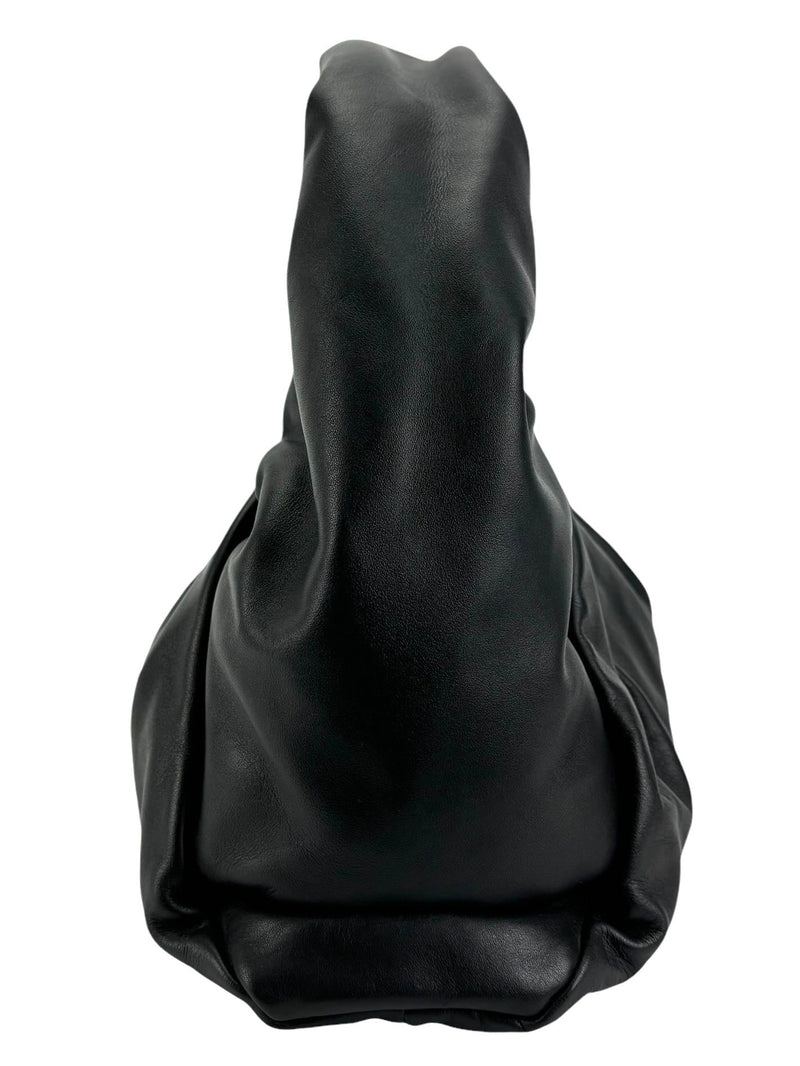 Bottega Veneta Small Black Smooth Calfskin Shoulder Pouch
