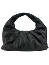 Bottega Veneta Small Black Smooth Calfskin Shoulder Pouch