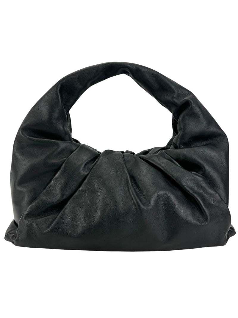 Bottega Veneta Small Black Smooth Calfskin Shoulder Pouch