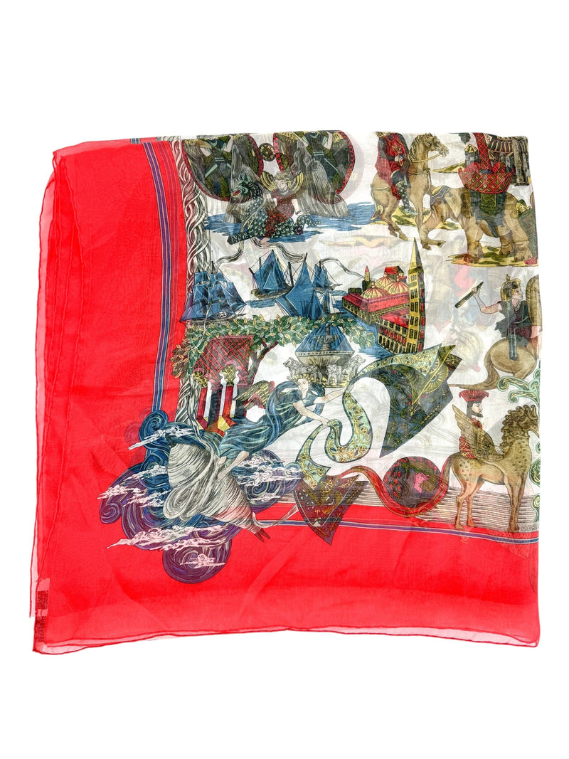 Hermès 100% Silk Au Fil de la Soie