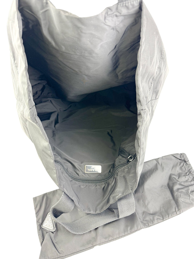 Prada Black Nylon Shopping Tote