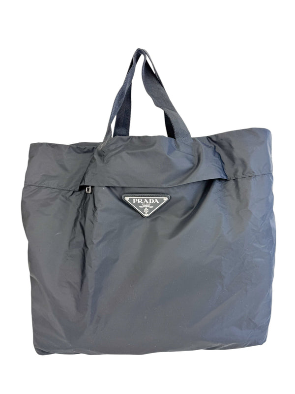 Prada Black Nylon Shopping Tote