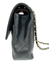 Chanel Vintage Black Quilted Lambskin Double Flap Bag