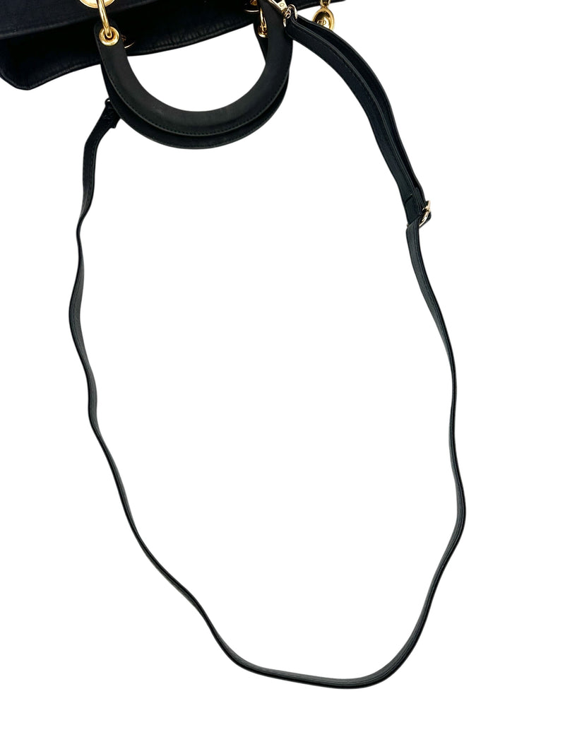Christian Dior Black Nylon Lady Dior Large