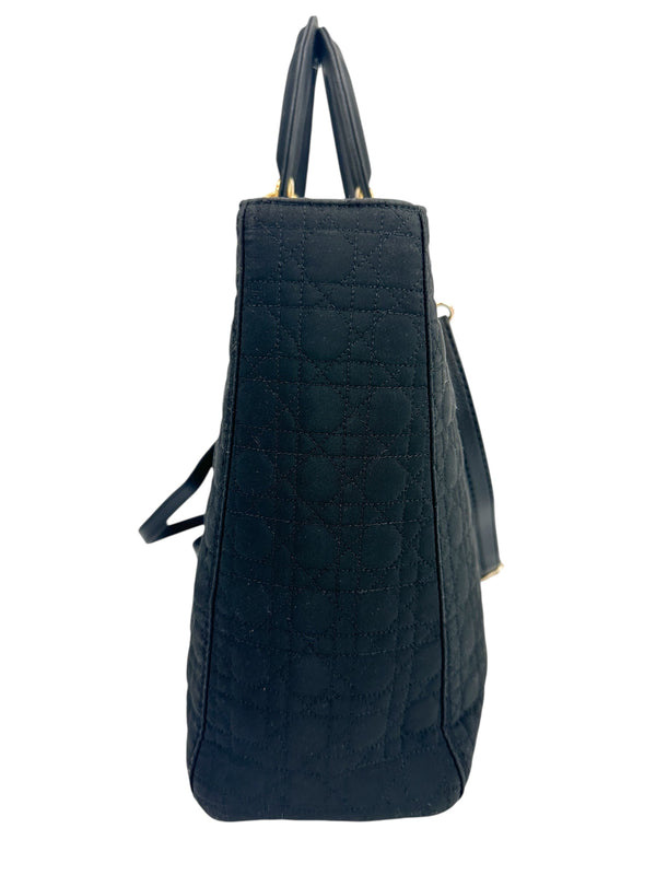 Christian Dior Black Nylon Lady Dior Large