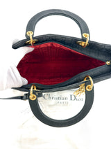 Christian Dior Black Nylon Lady Dior Large