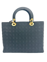Christian Dior Black Nylon Lady Dior Large