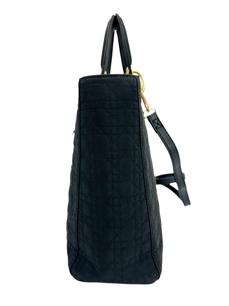 Christian Dior Black Nylon Lady Dior Large