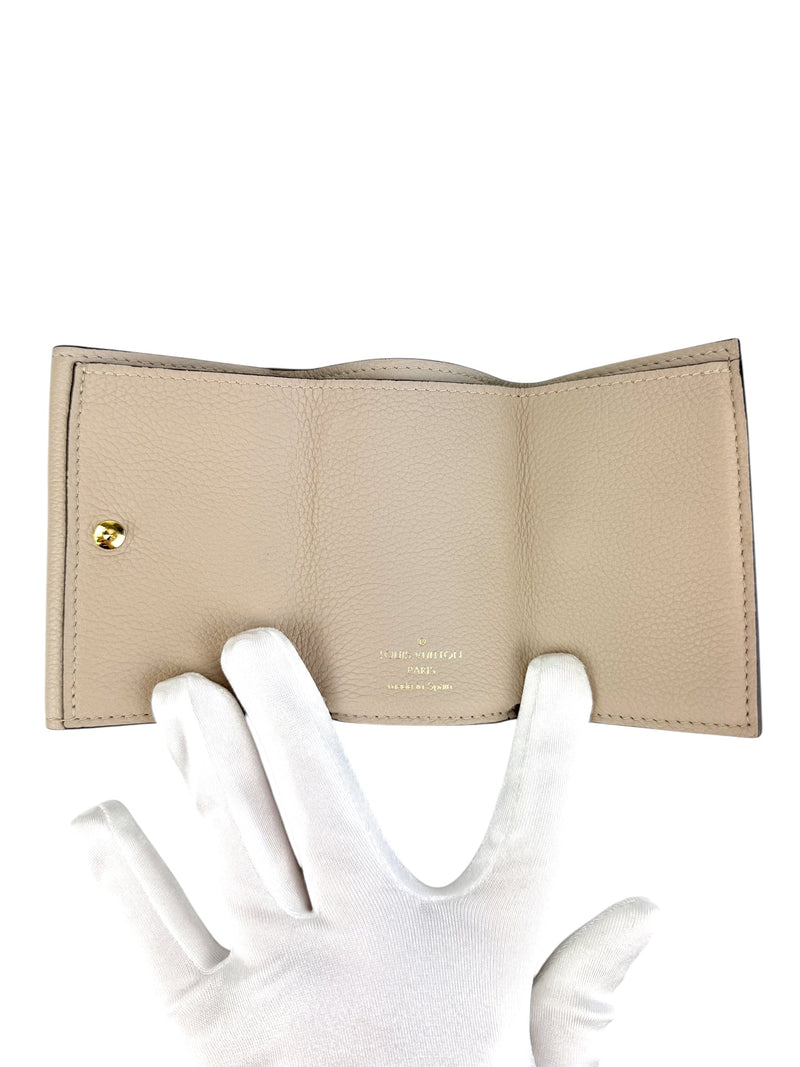 Louis Vuitton Beige Lock Mini Wallet