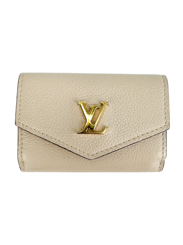 Louis Vuitton Beige Lock Mini Wallet